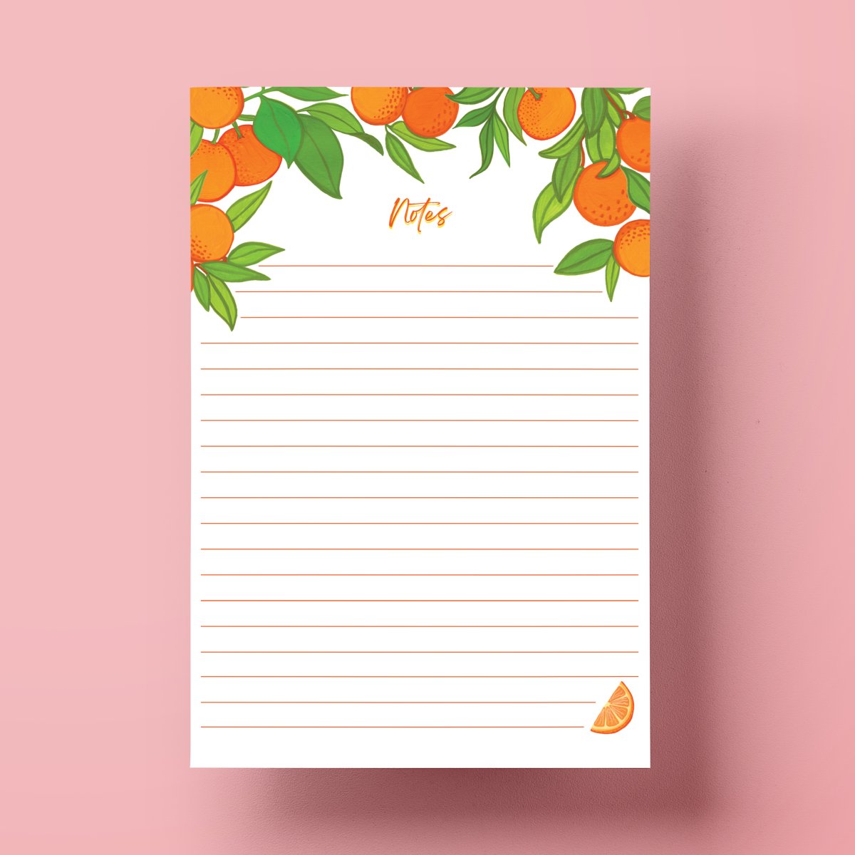 A5 Orange Citrus Notes Desk Pad - HUTCH London