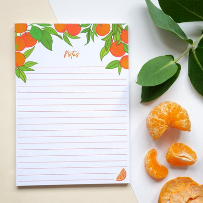 A5 Orange Citrus Notes Desk Pad - HUTCH London