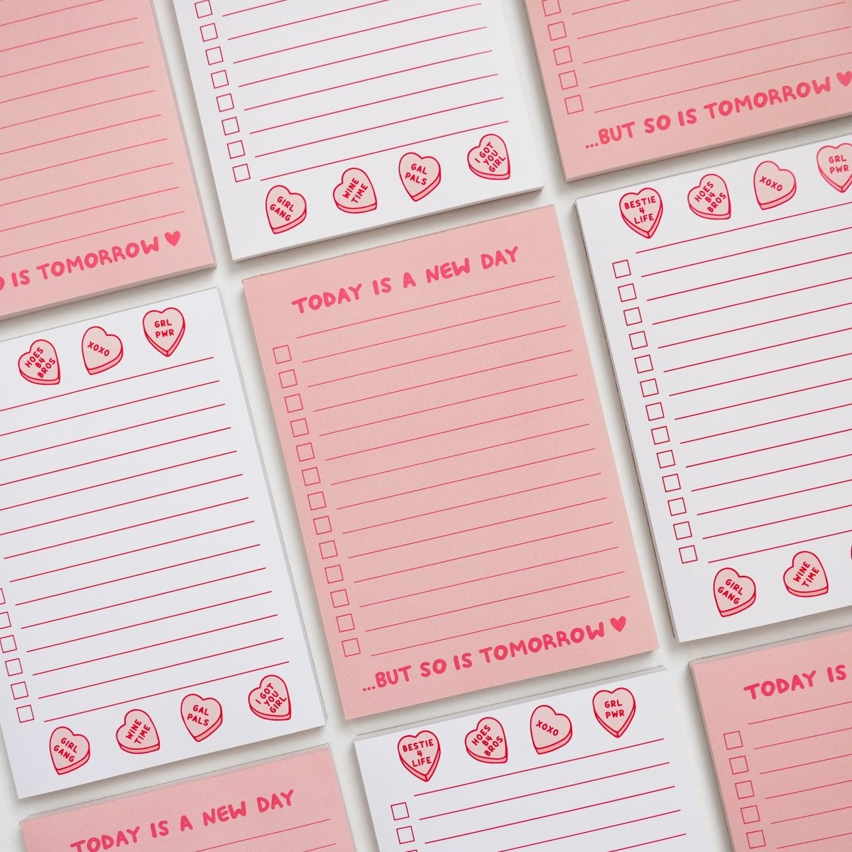 A6 Galentines Love Heart Candy Checklist Desk Pad - HUTCH London