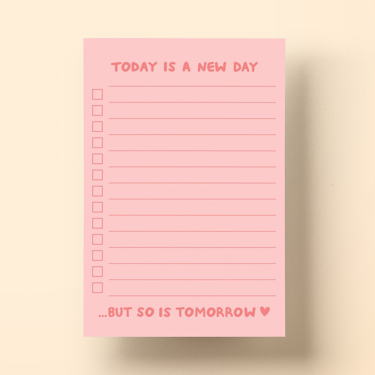 A6 New Day Checklist Desk Pad - HUTCH London