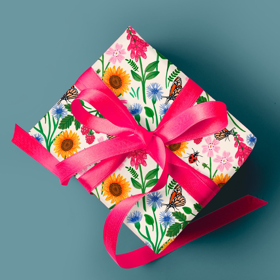 British Summer Meadows Wrapping Paper - HUTCH London