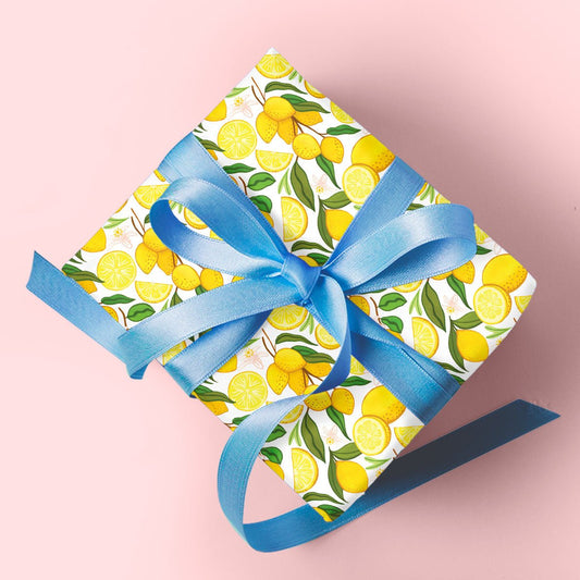 Citrus Lemon Botanical Illustrated Wrapping Paper - HUTCH London