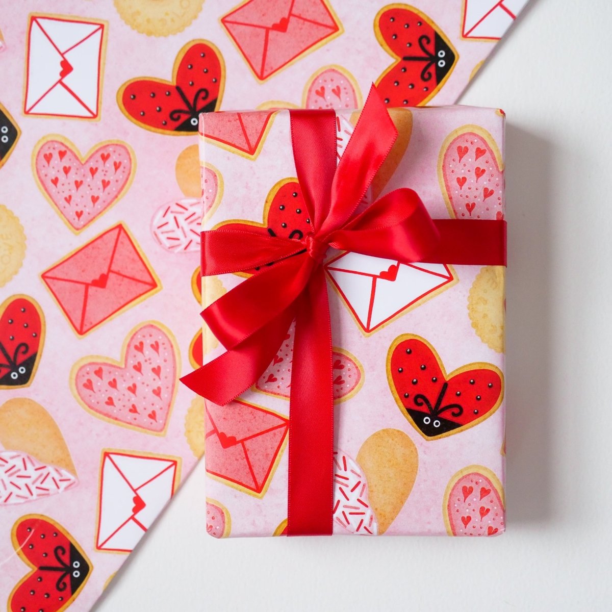 Cute Valentines Love Cookies Wrapping Paper - HUTCH London