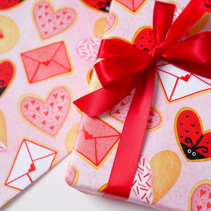 Cute Valentines Love Cookies Wrapping Paper - HUTCH London