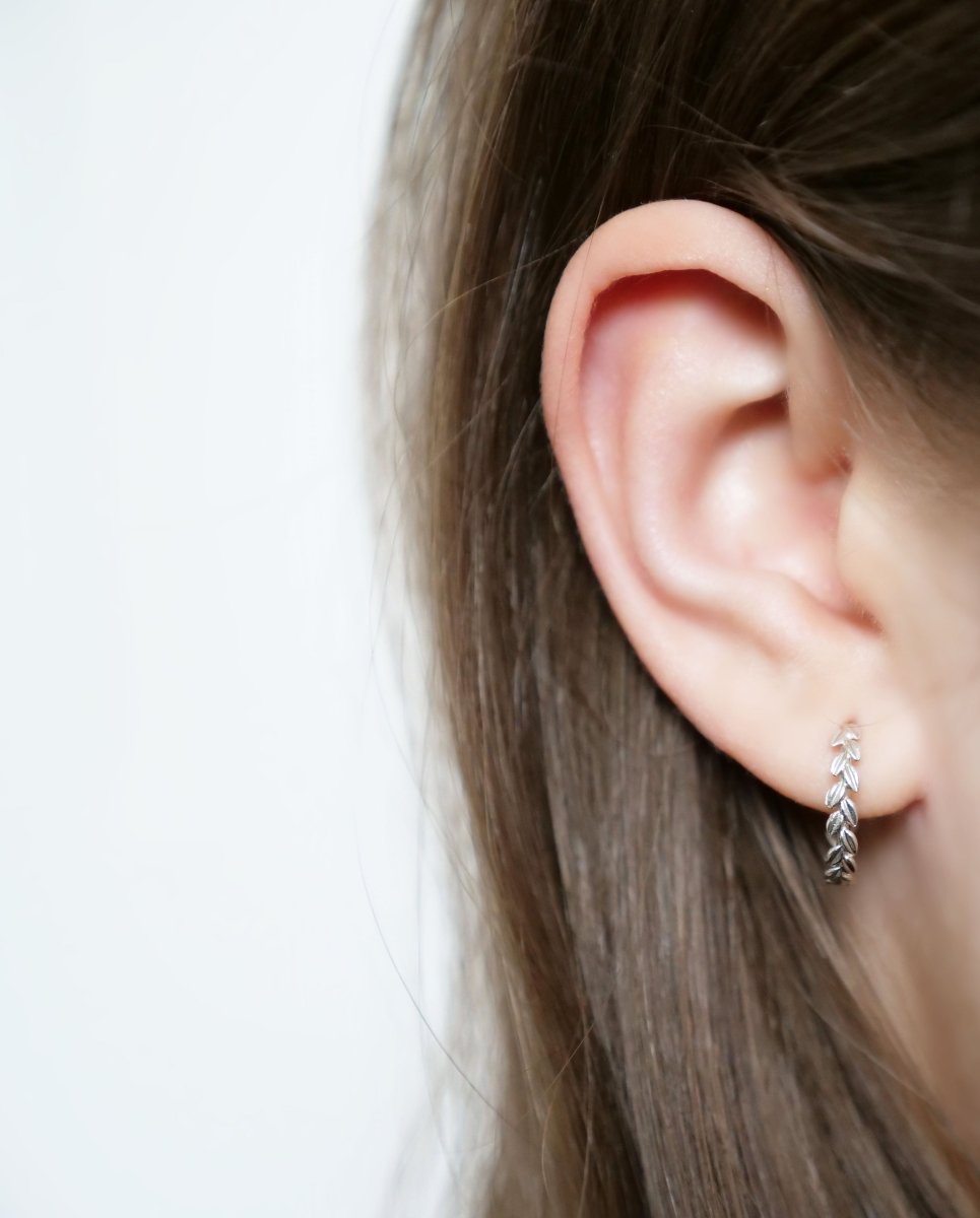 Leaf Hoop Earrings - HUTCH London