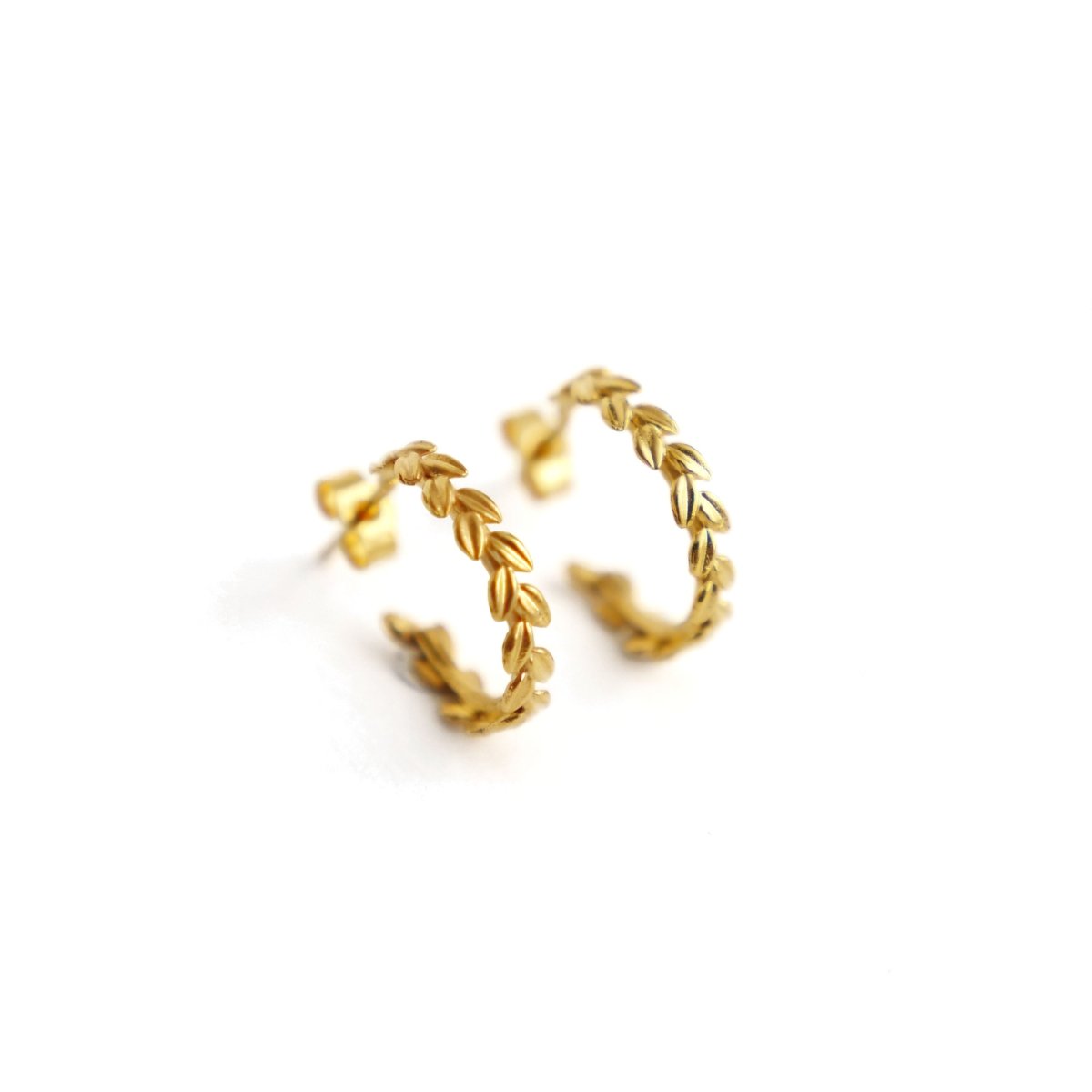 Leaf Hoop Earrings - HUTCH London