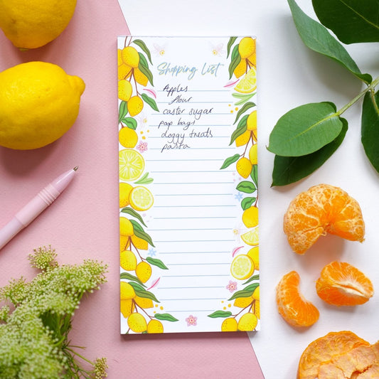 Lemon Citrus Shopping List Desk Pad - HUTCH London