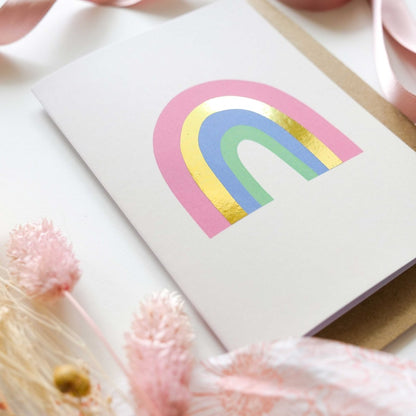 Rainbow Gold Foil Greetings Card - HUTCH London